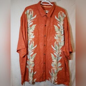 Tommy Bahama Button up Casual Men's Size 3XB Orange Dress Shirt